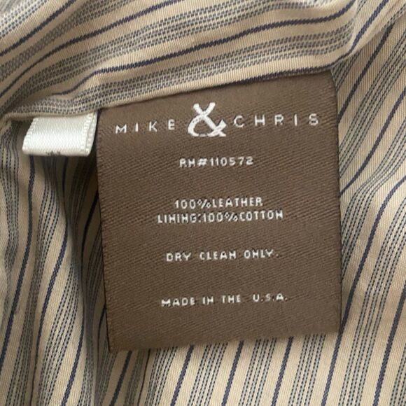 Mike & Chris Women's Genuine Leather Full Zipper Hooded Jacket Size M Brown USA - Picture 11 of 12